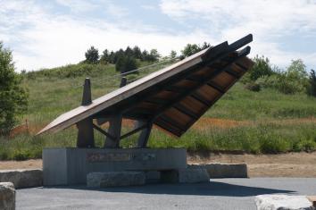 Spectacle Island Shade Shelter and Benches, by David Phillips and Charles Jones